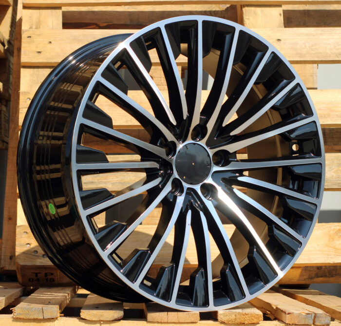 R18x8 5X112 ET 43 66.6 FBX132 Black Polished (MB) For MER (P1+Z5) (HYBRID FORGED)