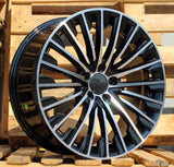 R20x9.5 5X112 ET 45 66.6 FBX132 Black Polished (MB) For MER (P1) (HYBRID FORGED Front+Rear)
