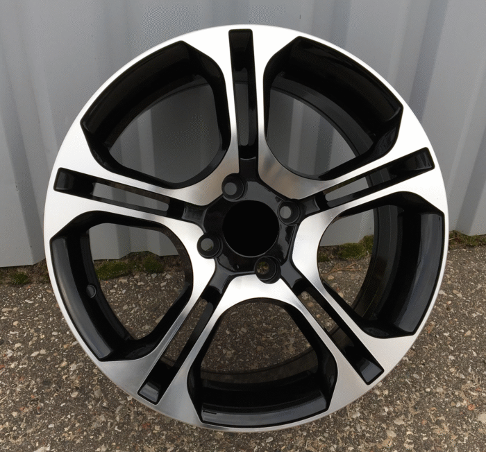 R15x6.5 4X100 ET 40 60.1 BK875 Black Polished+Powder Coating (MBPC) For RENAU (D3+P)