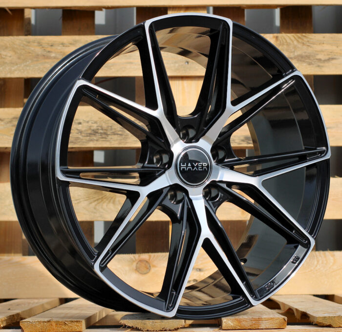 R18x8 5X110 ET 28 65.1 HX043 Black Polished (MB) For HAXER (K4)