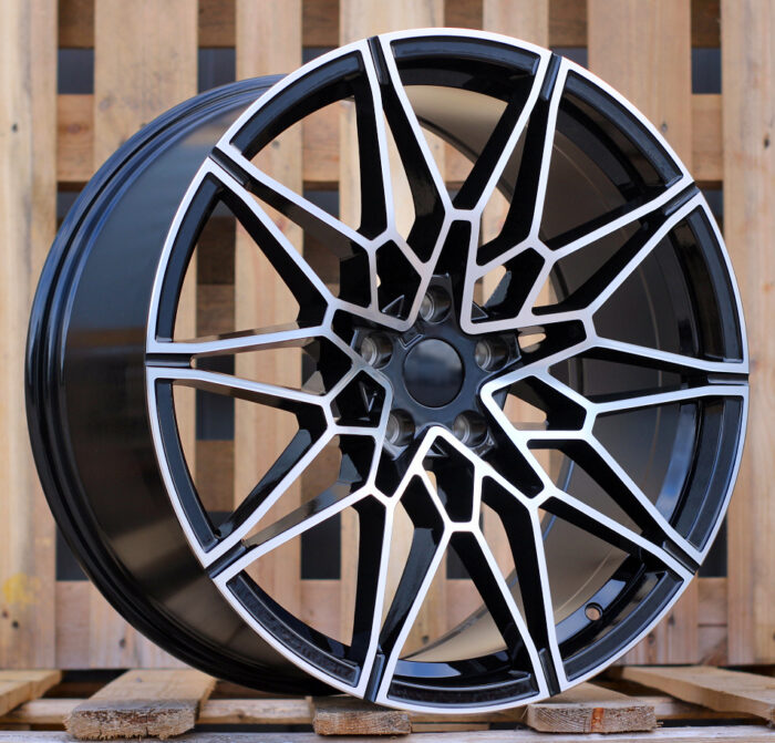 R20x9.5 5X120 ET 40 72.6 I0293 Black Polished (MB) For BMW (K7) (Rear+Front)