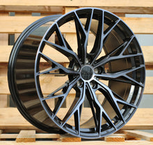 Indlæs billede til gallerivisning R20x8.5 5X112 ET 25 66.6 HX042 (IN0387) Black+Tinted Face (BLTF) For HAXER (K7+Z6) (Front+Rear)