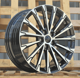 R18x8 5X112 ET 45 57.1 YF0446 Black Polished (MB) For SKODA (K7) (HYBRID FORGED)