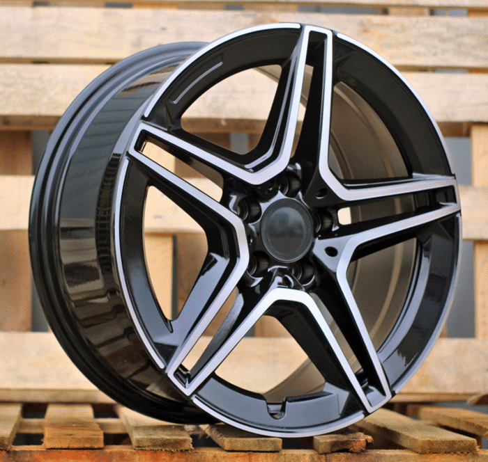 R19x9.5 5X112 ET 45 66.6 FBX142 Black Polished (MB) For MER (Z6) (HYBRID FORGED Rear+Front)