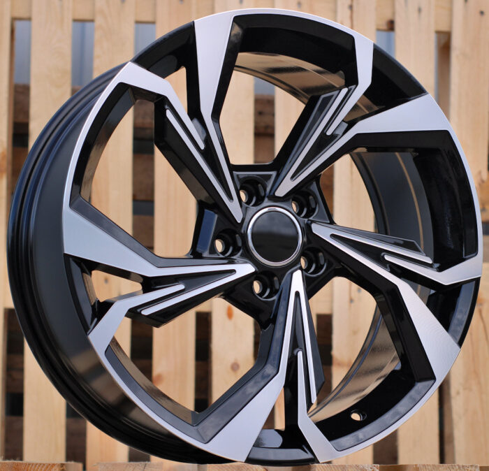 R19x8 5X112 ET 45 66.5 B5893 Black Polished (MB) For AUD (K2+K4)