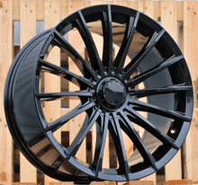 Indlæs billede til gallerivisning R20x8.5 5X112 ET 35 66.6 B1499 Black (BL) For MER (P2) (Rear+Front)