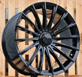 R20x9.5 5X112 ET 35 66.6 B1499 Black (BL) For MER (P2) (Rear+Front)
