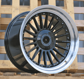 R18x8.5 5X120 ET 20 74.1 B1803 Black+Polished Lip (BLPL) For BMW (Z6) (ALPINA Style Rear+Front)