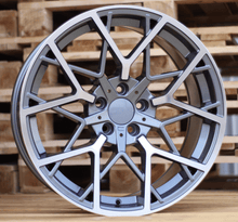 Indlæs billede til gallerivisning R19x8.5 5X112 ET 26 66.6 B1383 Grey Polished+Powder Coating (MGPC) For BMW (P) (Rear+Front)