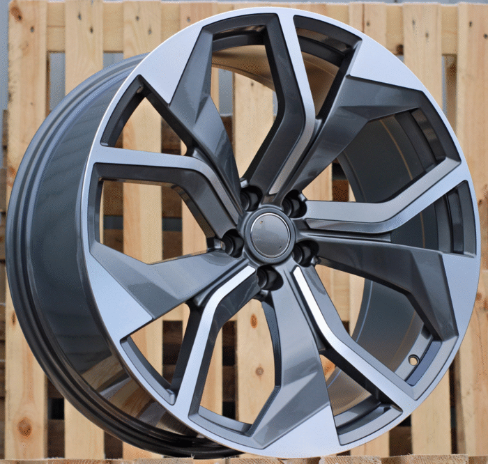 R20x9 5X112 ET 25 66.5 B1637 (H3059F) Grey Polished (MG) For AUD (K8) (HYBRID FORGED)