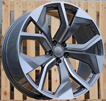 Indlæs billede til gallerivisning R21x9.5 5X112 ET 31 66.5 B1637 (BK5758) Grey Polished (MG) For AUD (P2)