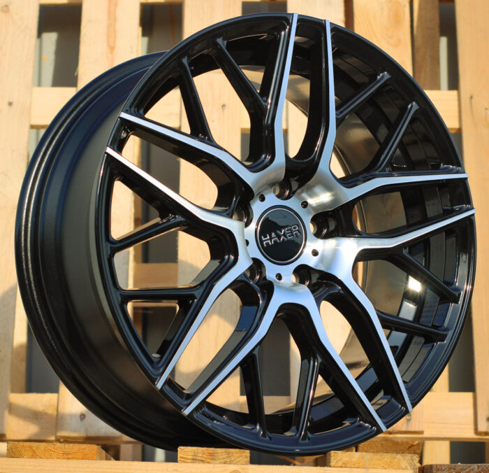 R18x8 5X112 ET 45 66.6 HX038 (B5426) Black Polished (MB) For HAXER (K4)