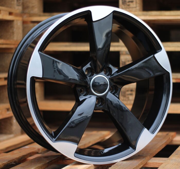 R19x8.5 5X112 ET 45 66.5 BK217 (BY939) Black Polished (MB) For AUD (P+Z1+Z2)