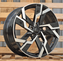 Indlæs billede til gallerivisning R19x8 5X112 ET 41 57.1 YF5696 Black Polished (MB) For SKODA (Z6) (HYBRID FORGED)