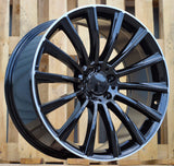 R17x7.5 5X112 ET 45 66.6 B1048 (XFA25) Black+Polished Lip (BLPL) For MER (R+P1)