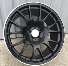 Indlæs billede til gallerivisning R19x8.5 5X120 ET 35 72.6 QC111 Black Half Matt+Polished Lip (BLHMPL) For RACIN (K4) (REAR+FRONT BBS MOTORSPORT)