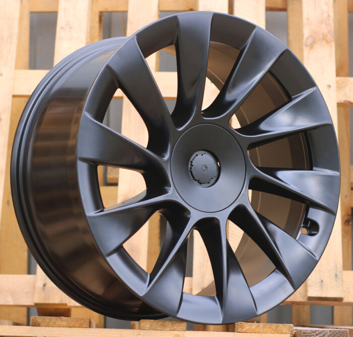 R20x9.5 5X114.3 ET 45 64.1 D1797 Black Half Matt (BLHM) For TESLA (Z2) (Model Y)