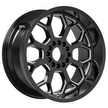 Indlæs billede til gallerivisning R20x10 8X180 ET M19 125.2 B1960 Black (BL) For 4X4 (Z1) (Milling)