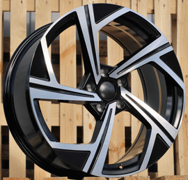 R17x7.5 5X112 ET 42 57.1 B5851 (IN5502) Black Polished (MB) For VW (K7)