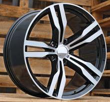 Indlæs billede til gallerivisning R20x8.5 5X120 ET 25 72.6 B5327 Black Polished (MB) For BMW (K2) (Rear+Front)