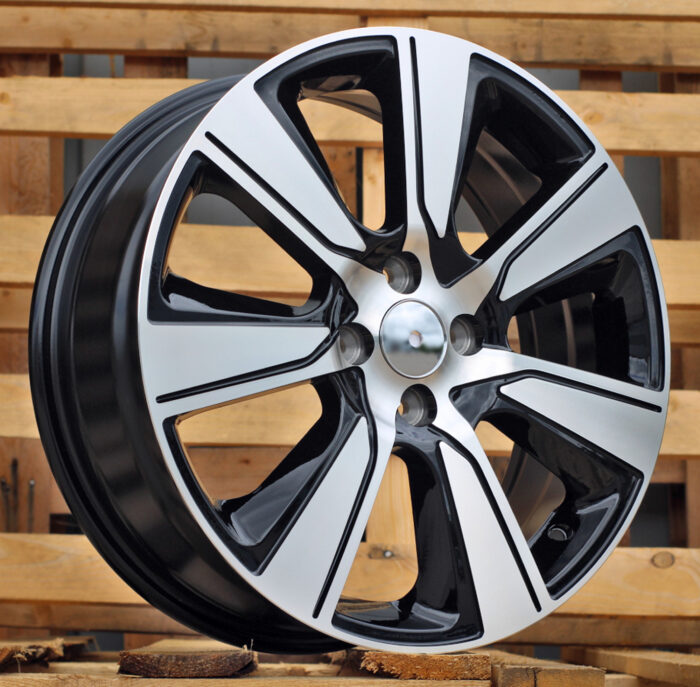R17x6.5 4X100 ET 45 60.1 L1671 Black Polished (MB) For RACIN (P1)