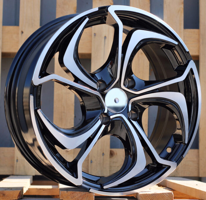 R15x6.5 4X108 ET 22 65.1 BY980 (LU1235) Black Polished (MB) For RACIN (P1)