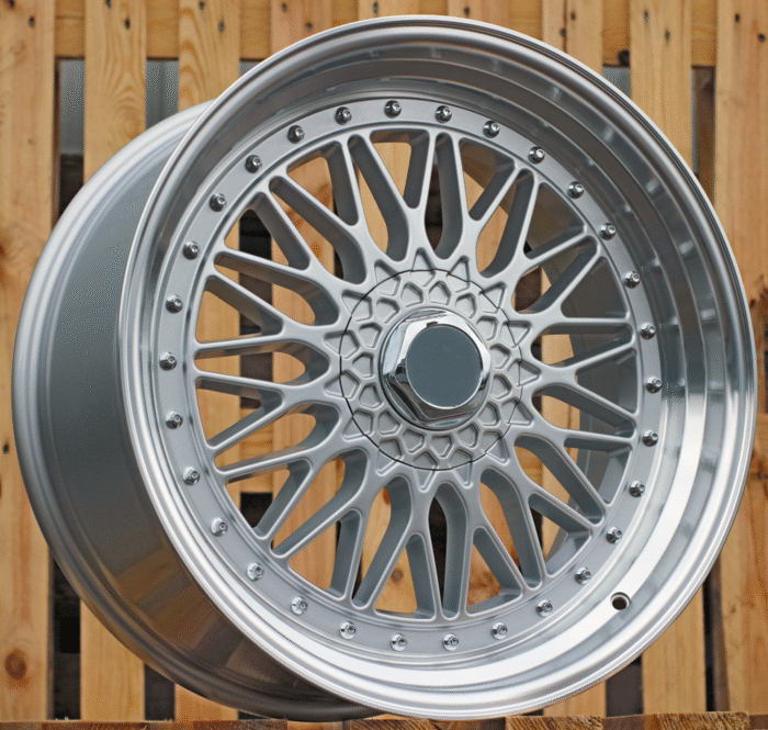 R17x7.5 10X112/120 ET 35 72.6 BY479 (XF135) Silver+Polished Lip (SP) For RACIN (R) (BBS Style Rear+Front)