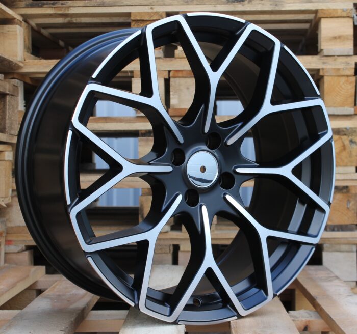 R18x8 4X100 ET 30 60.1 B1449 Black Polished Half Matt (MBHM) For SMART