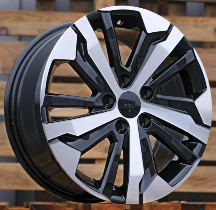 R17x7 5X108 ET 42 65.1 B5837 Black Polished (MB) For PEUG (L6+K4+P)