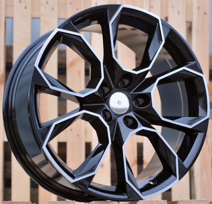 R16x6.5 5X100 ET 40 57.1 SK516 (BK5278) Black Polished (MB) For SKODA (D5)