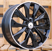 Indlæs billede til gallerivisning R17x7 5X100 ET 46 57.1 B5970 Black+Polished Lip (BLPL) For SKODA (R) (New Model)