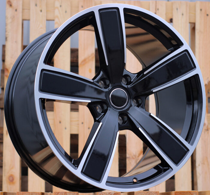 R22x10 5X130 ET 48 71.6 H5082 (IN5584) Black Polished (MB) For PORCH (P2) (Rear+Front)