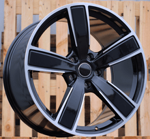 Indlæs billede til gallerivisning R22x11 5X130 ET 58 71.6 H5082 (ZLRGW400) Black Polished (MB) For PORCH (K3) (FORGED (Rear+Front)