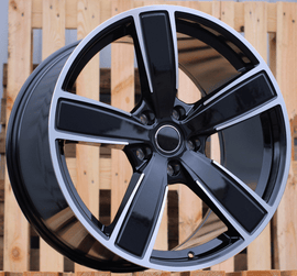 R22x9.5 5X130 ET 46 71.6 H5082 (ZLRGW400) Black Polished (MB) For PORCH (K3) (FORGED (Rear+Front)
