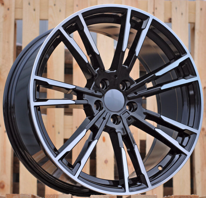 R20x8 5X112 ET 30 66.6 A7065 (BY1356) Black Polished (MB) For BMW (P+Z2)