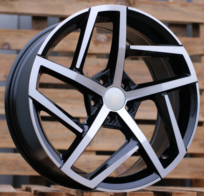 R19x8 5X112 ET 45 57.1 XE442 (BK5717) Black Polished (MB) For VW
