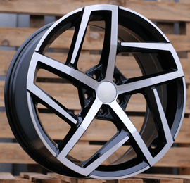 R19x8 5X112 ET 45 57.1 XE442 (BK5717) Black Polished (MB) For VW