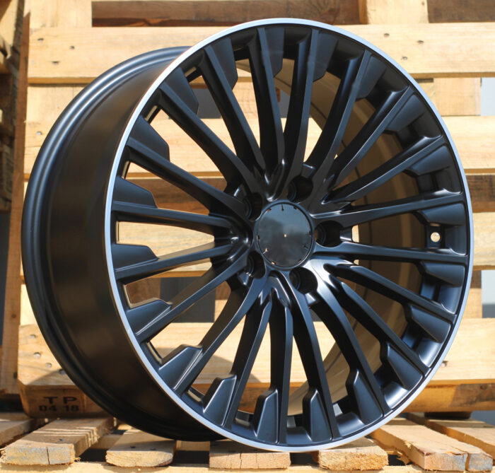 R18x8 5X112 ET 43 66.6 FBX132 Black Half Matt+Polished Lip (BLHMPL) For MER (Z5+K8) (HYBRID FORGED)