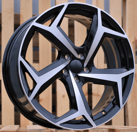 R16x6.5 5X100 ET 40 57.1 B5340 Black Polished+Powder Coating (MBPC) For VW (L4)