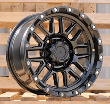 Indlæs billede til gallerivisning R16x8 6X139.7 ET 0 110.1 JT148 Black Matt (BM) For 4X4 (K3) (Silver Rivets)