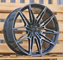 Indlæs billede til gallerivisning R21x8.5 5X112 ET 26 66.6 I0294 Black+Tinted Face (BLTF) For BMW (P1) (Rear+Front)