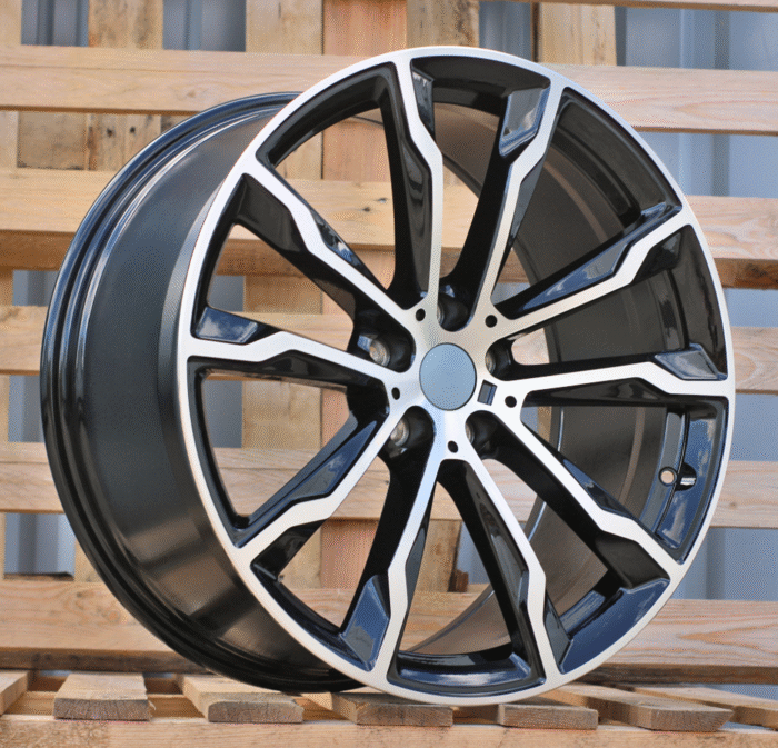 R20x9.5 5X112 ET 43 66.6 H3263F Black Polished (MB) For BMW (Z6) (X3) HYBRID FORGED (Rear+Front)