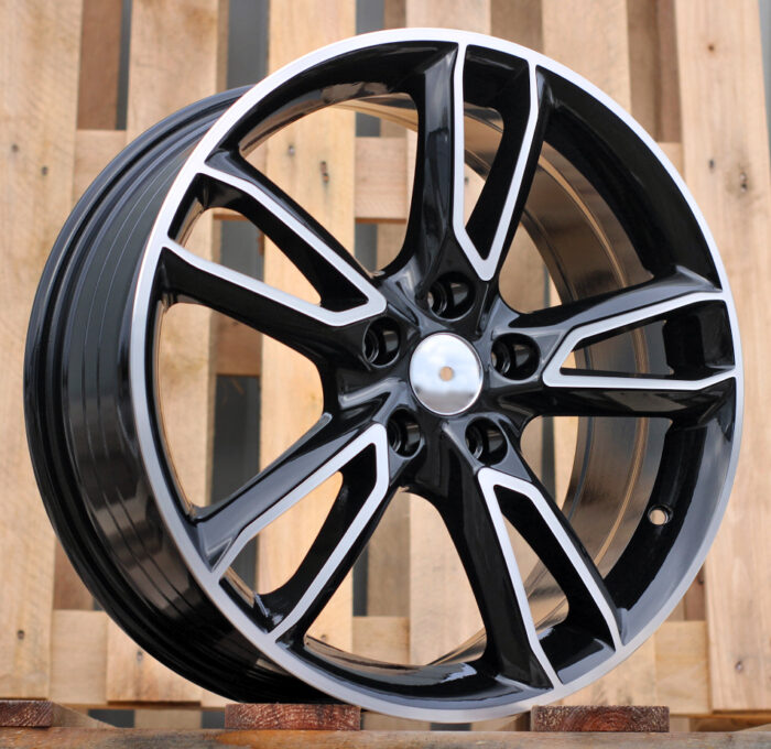 R18x7.5 5X114.3 ET 48 67.1 M502 (FR560) Black Polished (MB) For MAZDA (P1)