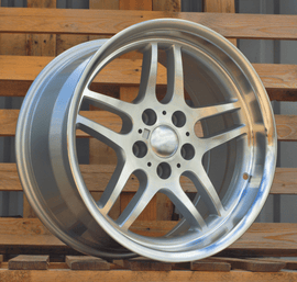 R18x8 5X120 ET 20 74.1 A5913 Silver+Polished Lip (SP) For BMW (P) (Rear+Front)