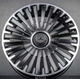 R20x9.5 5X112 ET 38 66.6 Y0425 Satin Black (SB) For MER (P2) (HYBRID FORGED Rear+Front (Piano Black)