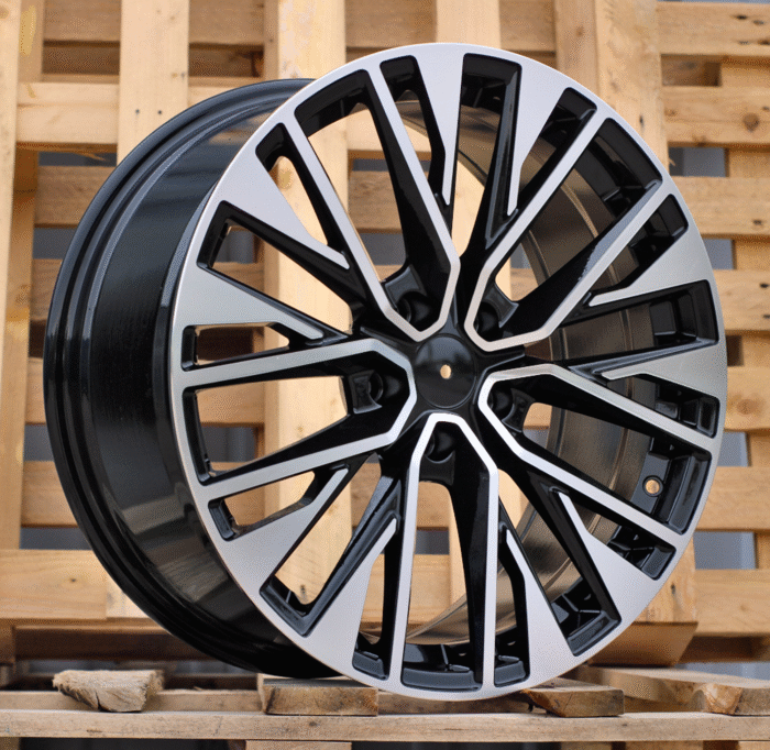 R18x8 5X112 ET 39 66.5 F733 (F8733) Black Polished (MB) For AUD (Z5) (HYBRID FORGED)