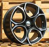 R17x7.5 5X112 ET 45 57.1 I5162 Black Polished Half Matt (MBHM) For VW (Z5) (NEW Model)