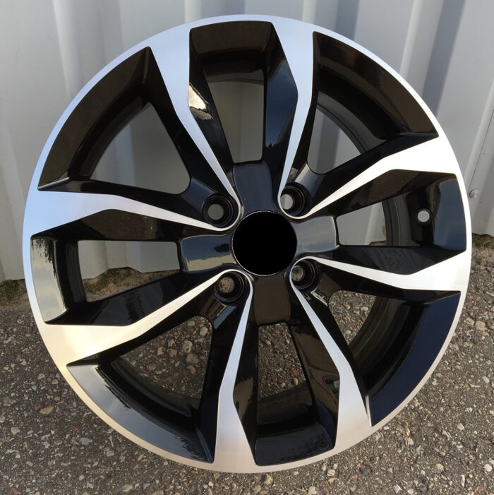 R15x6 4X100 ET 50 60.1 A415 (XFA10) Black Polished (MB) For NISS (R)
