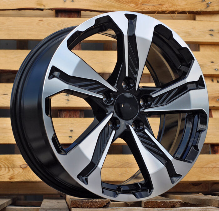 R17x7.5 5X114.3 ET 45 64.1 B5520 Black Polished (MB) For HOND (L1)