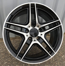 Indlæs billede til gallerivisning R17x7.5 5X112 ET 45 66.6 SSA02 Black Polished (MB) For MER (Z1)